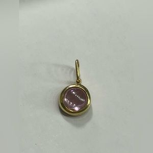 14k gold and pink charm